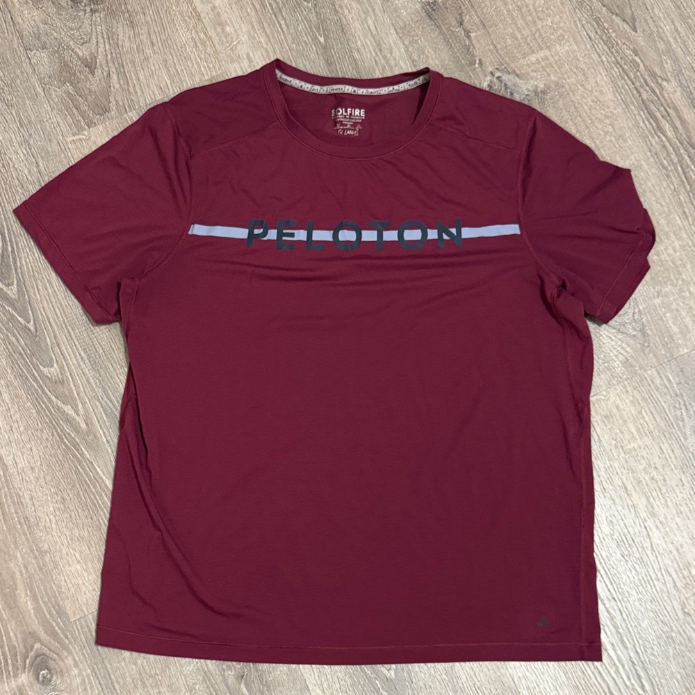 Peloton Men's Burgundy Short Sleeve Tee